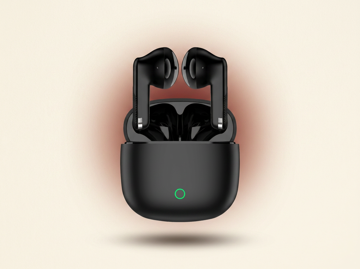 Sinudyne nanoTouch Black earbuds with charging case
